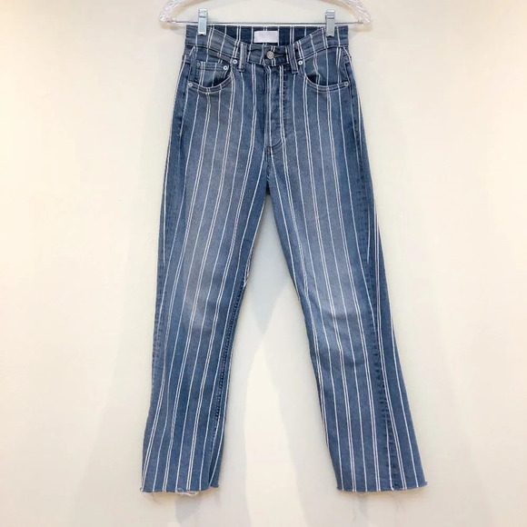 Boyish Stanley Striped Straight Leg Denim Jeans 26 - Picture 3 of 14